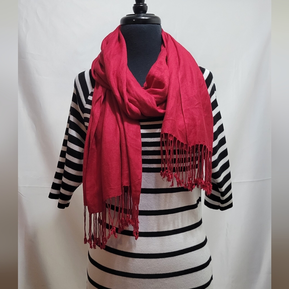 True Red Pashmina Scarf